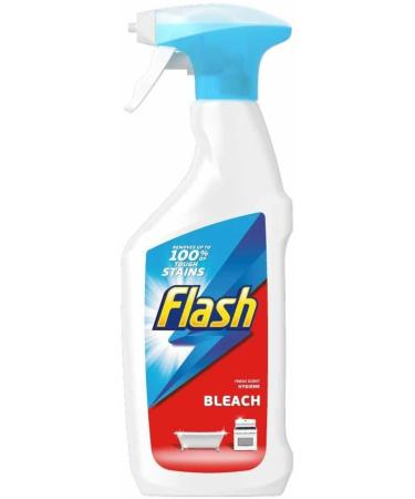 Flash with Bleach Multi-Purpose Cleaner Trigger Spray 3 in 1 Formula Removes up to 100% of Tough Stains 450ml Fresh Scent Hygiene + Our Gift for You: Organza Bag 9 x 7 x 0.1cm - Buy Online on GoSupps.com