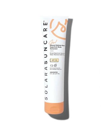 Solara Suncare - Go! Mineral Defense SPORT Superfruit Body Sunscreen SPF 50 | EWG Verified Vegan Cruelty-Free Reef-Friendly | Unscented Sensitive Skin Safe Water-Resistant (5 fl oz | 147 ml)
