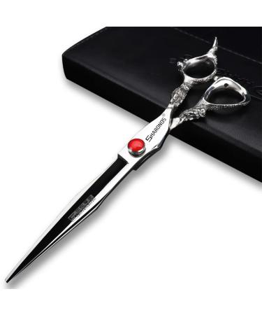 Roll Over Image to Zoom in Professional Hairdressing Scissors 7/7.5/8 Inch Hairdressing Scissors Gold and Black Gold Dragon Scissors (8-inch Flat Shear)