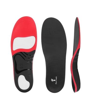 New Plantar Fasciitis Insoles Orthotic Inserts for Men and Women Foot Arch Pain Relief Heavy Duty Insoles for Walking Running (M Black) M Black