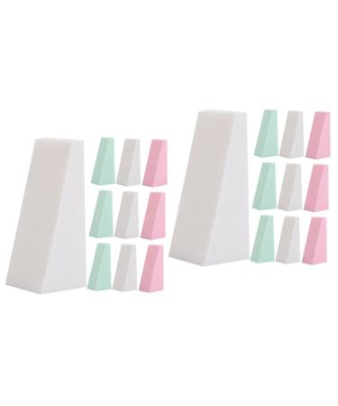 FRCOLOR 60 Pcs Loose Puff Beauty Puff Makeup Pads Cardboard Numbers Cosmetic Wedges Triangle Puff Cosmetic Puffs Green Makeup Face Puffs Makeup Puffs Mini Sponge Diamond Makeup Tools