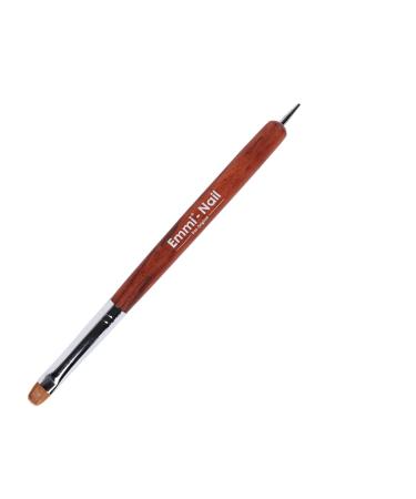 Emmi Nail 2in1 Dotting Tool with cat tongue i modeling brush for nails with 2 ends & mix of real & art hair i aids for various nail art