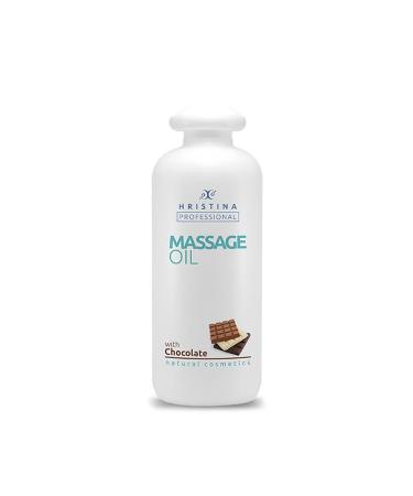 Chocolate massage oil for relaxing body massage and skin care |Natural mixture of grape seed and avocado oil enriched with dark chocolate scent for massage therapy 500 ml - Buy Online on GoSupps.com