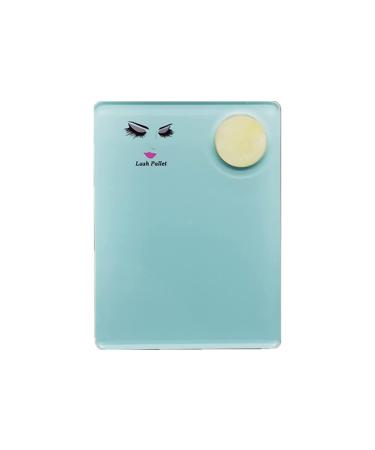 Sisiter 2-in-1 Acrylic Eyelash Extension Pallet + Round Jade Stone Set - Blue | Lash Tray Gasket for Eyelash Grafting Tool Pad - Buy Online on GoSupps.com