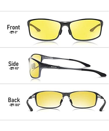 Bircen Night Vision Glasses for Driving - HD Anti Glare Al-Mg Frame for Men and Women - Buy Online on GoSupps.com