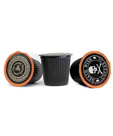 DEATH WISH Death Cups and VALHALLA JAVA Odinforce Blend Single-Serve Coffee Pods [10 each | 20 Count] USDA Certified Organic, Fair Trade
