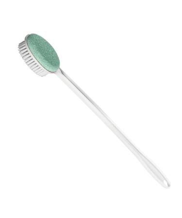 Helping Hand Company Long Handled Foot Scrub Brush with Pumice Stone. Bath and Shower Scrubber. Hard Skin Scrubber and Exfoliating Foot Stone. 21 / 53cm Bendable Long Handled Sponge for Disabled 1 Count (Pack of 1)