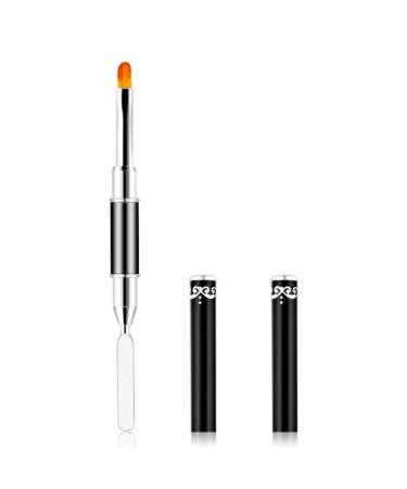 Housoutil Nail Art Pen Nail Painting Brush Poly Nail Gel Brush Gel Nail Art Carving Pen Gel Nail Tool Nail Pusher Scraper Nail Art Tips Builder Brush Nylon Brush Dual Purpose