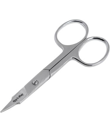 Men's Facial Grooming Scissors - Nose Ear Hair Removal, Beard Mustache Care, Eyebrow Eyelash Trimming - Hair Cutting Clippers - Silver - Buy Online on GoSupps.com