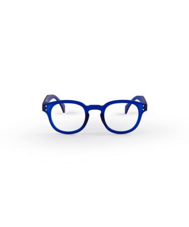 Popme Unisex Ocean Blue Reading Glasses with Blue Lenses for Presbyopia Blue Light Filter 1.5 Diopters One Size
