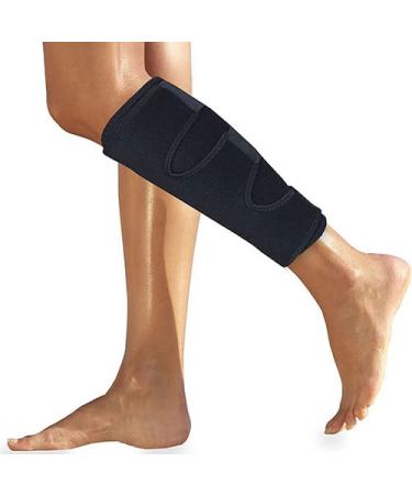 LCK UK Calf Support for Torn Muscle Adjustable Compression Sleeve for Pain Relief Strain Running Sports Recovery Calf Support Reduces Muscle Swelling Shin Brace for Men and Women (Black)