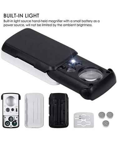 Magnifying Glasses Educational Hobby Magnifiers Portable 30 Times 60 Times 90 Times Lamp Identification Jewelry Crafts High Magnification Magnifying Glass - Buy Online on GoSupps.com