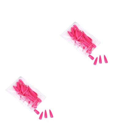 2 Set of 1 Set Press on Nails Almond Long Artificial Fingernails Water Drop Style Stick Full Coverage Art Decals Manicure Kit