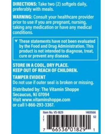 The Vitamin Shoppe Vitamin C 1000MG Softgels - Immune & Cardiovascular Support - Buy Online on GoSupps.com