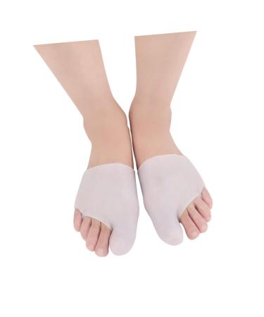 Hemoton 1 Pair White Feet Care Tool Toe Separators Hallux Valgus Orthotics Split Tool Foot Bunion