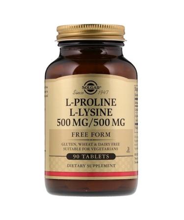 Solgar L-Proline & L-Lysine 90 Tablets