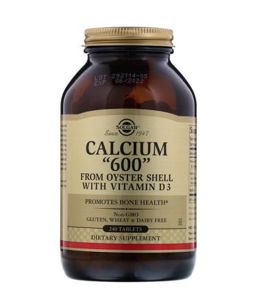 Solgar Calcium "600" from Oyster Shell with Vitamin D3 240 Tablets