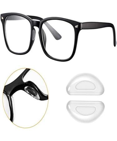 Voarge 24 Pcs Anti-Slip Silicone Glasses Pads - Self-Adhesive D Shape Nose Pads 15mm Oval Non-Glued White - Buy Online on GoSupps.com