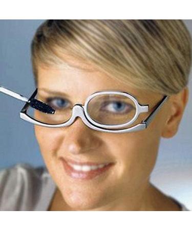 MEGAUK Women's Magnifying Glasses for Makeup & Reading - Flip Up Folding Frame Black +1.5 - Buy Online on GoSupps.com