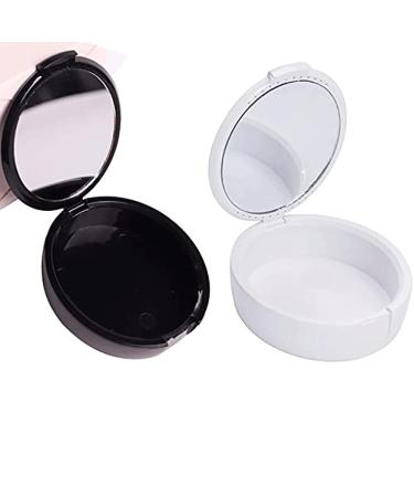 Denture Box Retainer Case with Mirror for Office, Home, Travel - Black - Buy Online on GoSupps.com