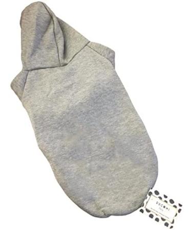 Ducomi 100% Cotton Hooded Dog Sweatshirt - Warm Monochrome Sweater for All Breeds - XS to 9XL Sizes - Gray (M) - Buy Online on GoSupps.com
