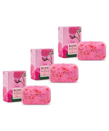 Biofresh Rose of Bulgaria Rose Soap with Natural Rose Water 100 g 3 pieces 100 g (pack of 3) - Buy Online on GoSupps.com