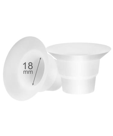 Mompmuir 18mm Silicone Flange Inserts Compatible with Lansinohh for Spectra S1/S2 Medelaa Bellababyy Elvie Willow go Momcozyy Freemie Breast Pump Insert Shields Reduce 24-25mm Tunnel to 18mm
