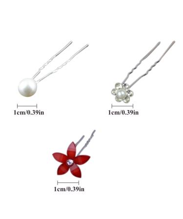 SIOPPKI Wedding Hair Pins - 30pcs U Shape Diamond Hair Accessories for Weddings Evenings Birthdays & Daily Use - Buy Online on GoSupps.com