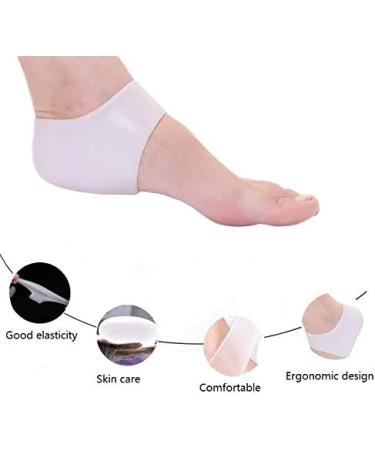 Silicone Heel Cushion Set - Plantar Fasciitis Foot Sleeve - Pain Relief & Heel Protection (2 Pairs) - Buy Online on GoSupps.com