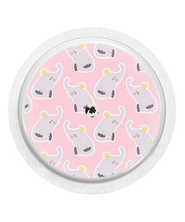 Sticker for FreeStyle Libre 2 Sensor 2x Pink Elephants myDili