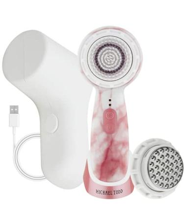 Michael Todd Beauty   Soniclear Petite   Facial Cleansing Brush System   3-Speed Powered Exfoliating Face Brush