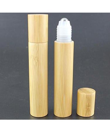 Ericotry 2-Pack 15ml Bamboo Leader Roller Bottles - Stainless Steel Ball for Essential Oils Perfume & Lip Balm - Buy Online on GoSupps.com