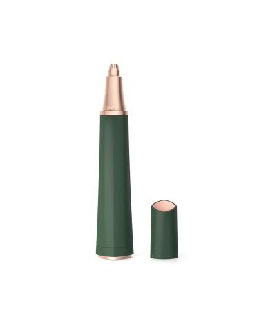 Nose Hair Trimmer Ear and Nose Hair Trimmer Professional Lady's Painless Nose and Eyebrow Trimmer Electric Waterproof Facial Epilator Hair Removal Razor Easy to Clean Trimmer Green