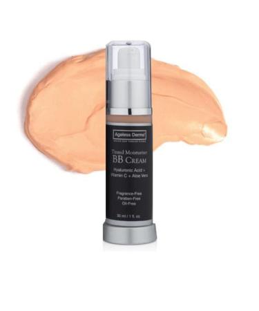 BB Cream Tinted Moisturizer with Hyaluronic Acid and Vitamin C (Light) 1 Fl Oz (Pack of 1) Light