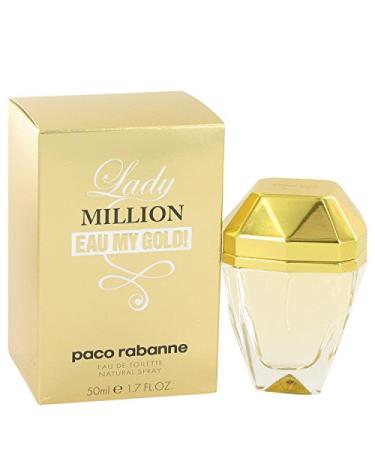 Lady Million Eau My Gold by Paco Rabanne Eau De Toilette Spray 1.7 oz Women