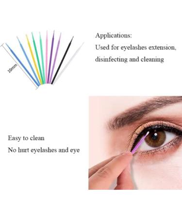 100pcs Disposable Micro Applicator Brushes for Eyelash Extension - Blue - Buy Online on GoSupps.com