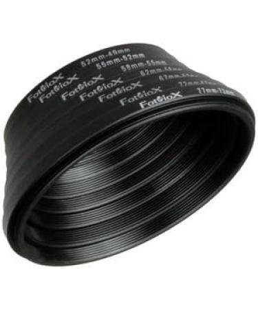 Fotodiox 7 Metal Step Down Ring Set - Anodized Black Metal - 77-49mm Sizes for Camera Lens Filter Adaptability - Buy Online on GoSupps.com