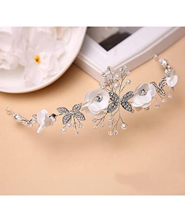 Ideal Swan Girl Pearl Crystal Headband for Women and Girls - White Princess Wedding Hair Accessory - Children's Day Special - Buy Online on GoSupps.com