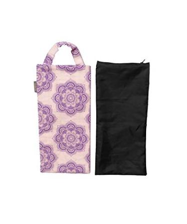 Yoga Sand Bag Jute/Cotton Unfilled for Yoga Weights and Resistance Training Natural Purple