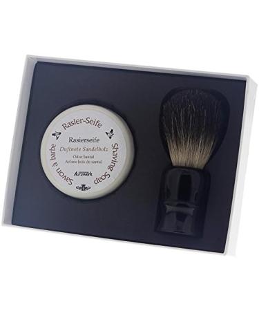 Aurawerk Gift Box - Premium Graubadger Shaving Brush & 100g Sandalwood Shaving Soap | International Shipping - Buy Online on GoSupps.com