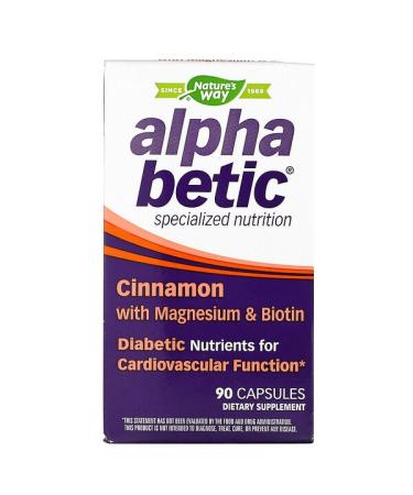 Nature's Way Alpha Betic Cinnamon with Magnesium & Biotin 90 Capsules