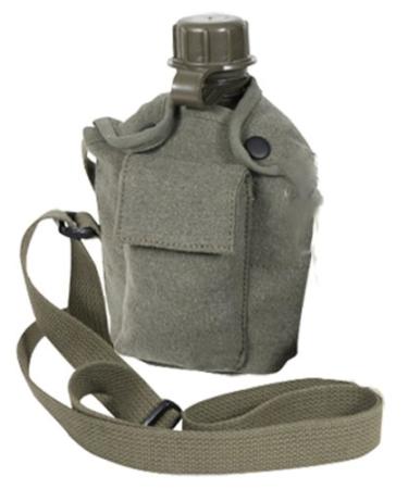 Rothco Vintage Canteen Carry, All with Shoulder Strap 6 in x 6" OD Green