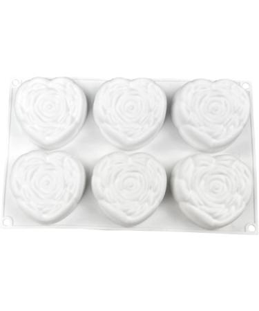 Zerodeko 2pcs Love Rose Mold Cake Mold Ice Cube Mold Rose Cake Pan Molds Silicone Shapes Silicone Mold Heart Shaped Ice Cube Trays Hear Cake Gum Paste Cheese Silica Gel Butter 3D - Buy Online on GoSupps.com