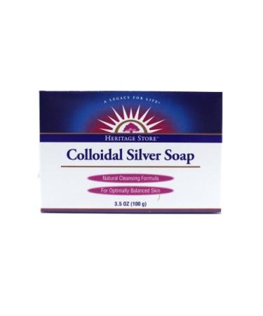 HERITAGE STORE Bath Soap  Colloidal Silver  3.5 Ounce