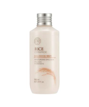 The .Face Shop Rice&Ceramide Moisturizing Emulsion With Rice Extracts|Light Weight Emulsion|Locks Moisture For 12 Hours For Soft And Glowing Skin |Korean Beauty Products For All Skin 150Ml Liquid