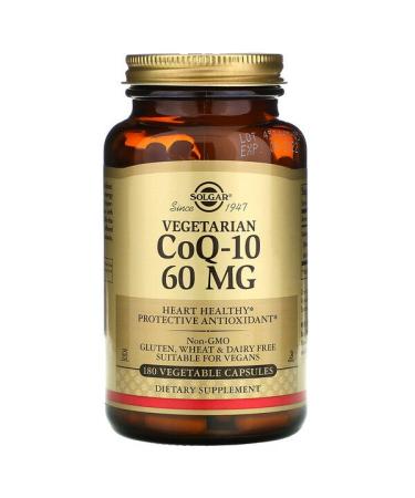 Solgar Vegetarian CoQ-10 60 mg 180 Vegetable Capsules
