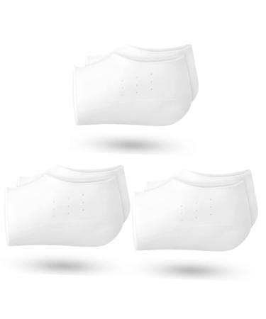 FOMIYES 3 Pairs Inner Height Increasing Insole Heel Protectors Heel Cups Insoles Shoe Inserts Practical Heightened Sock Pads Sebs Invisible Men and Women Protection Pad White