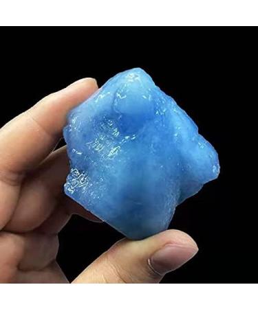 1pc 80g-120g Natural Raw Quartz Crystal Aquamarine Rough Stone for Sale Room Decoration Stone Mineral Specimen - Buy Online on GoSupps.com