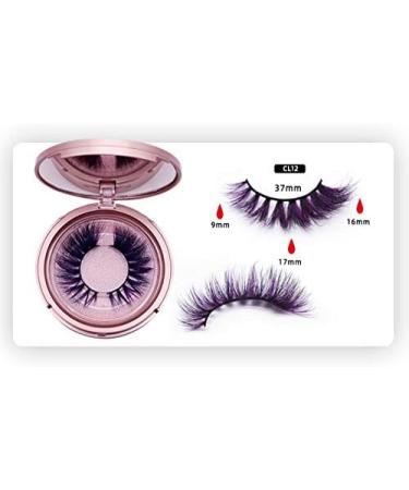 Desikixudy Magnetic Eyelashes Handmade Reusable 3D False Eyelashes for Makeup Faux Cils Magnetique Naturel Purple CL12 - Buy Online on GoSupps.com