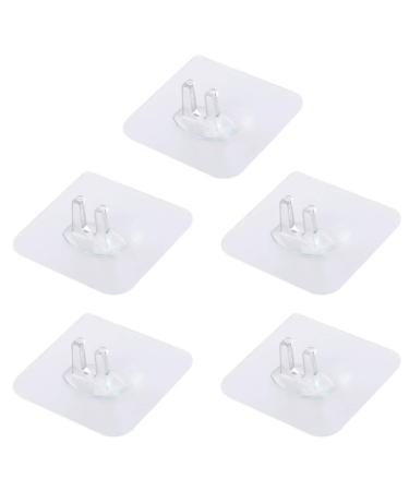 Sorrowso Toothbrush Holder Transparent Hook Plug Hygienic Stand Shaving Stand For Self Adhesive Hooks For Bathroom